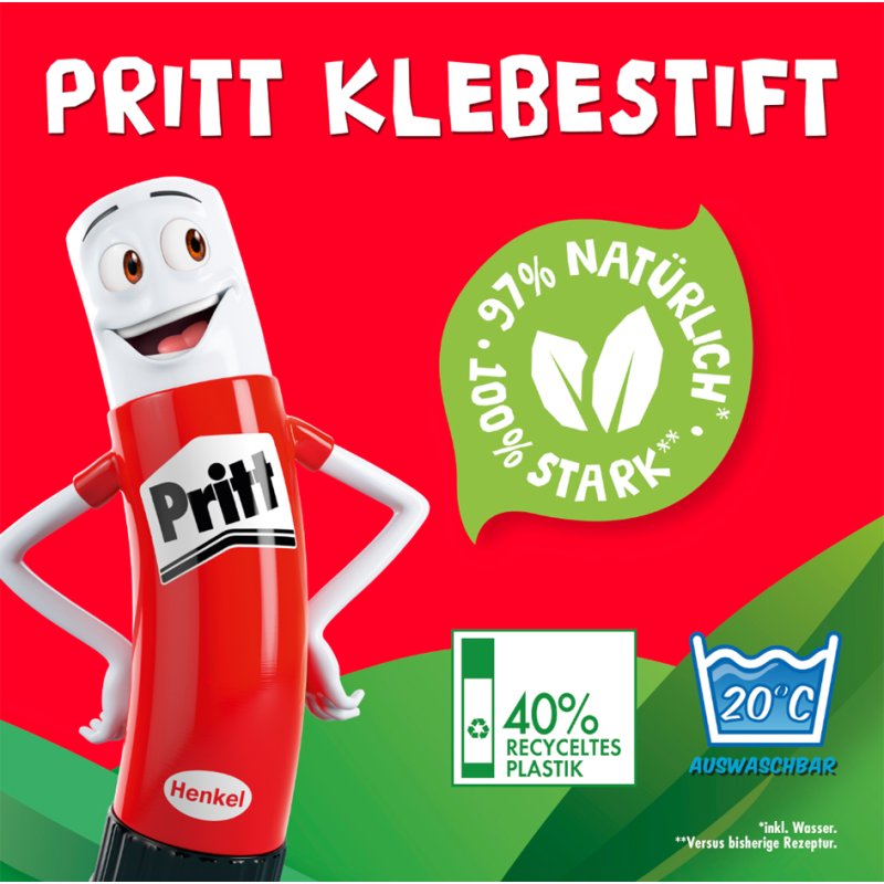 Pritt bâton de colle 4-pack, sans solvant, 43 g